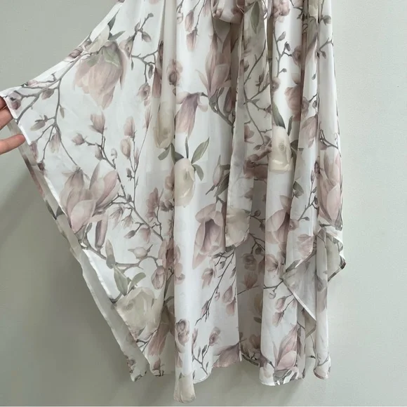 Show Me Your Mumu Adore Maxi Dress Forever Vine Floral Flutter Sleeves Large - Picture 2 of 11